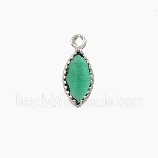 Cubic Zirconia Leaf Pendant