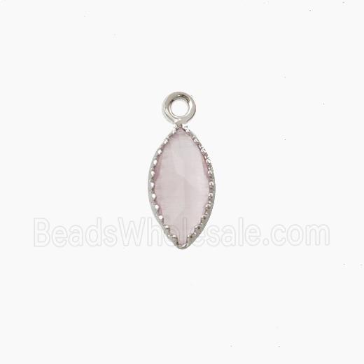 Cubic Zirconia Leaf Pendant