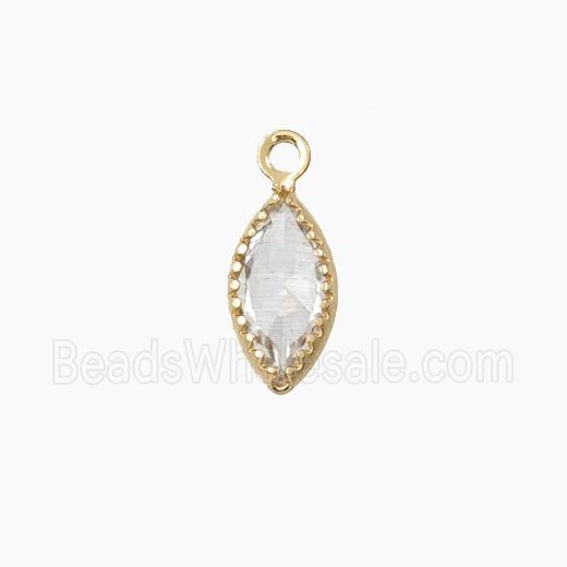 Cubic Zirconia Leaf Pendant