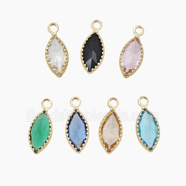 Cubic Zirconia Leaf Pendant Mixed