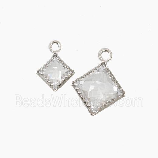 Copper Pendant Pave Zircon, Gold Plated