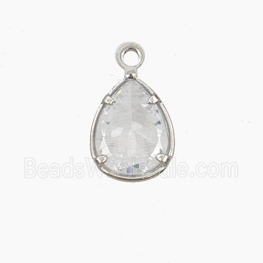 Cubic Zirconia Teardrop Pendant