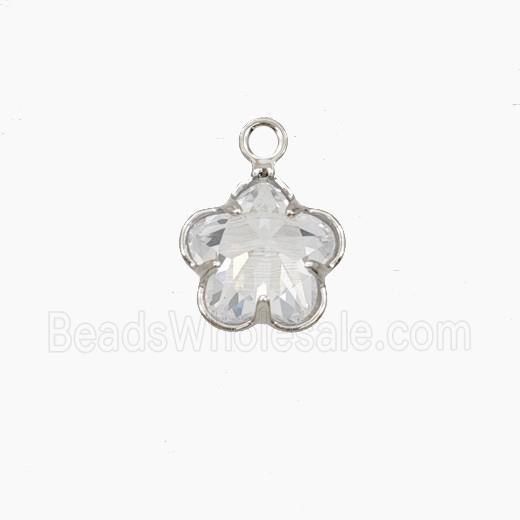 Copper Pendant Pave Zircon, Gold Plated