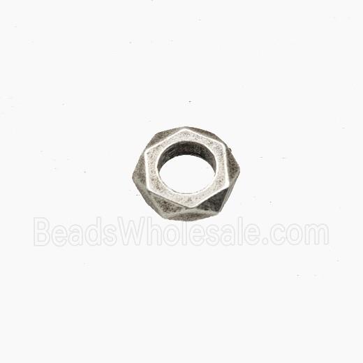 Copper Rings Beads Antique Silver