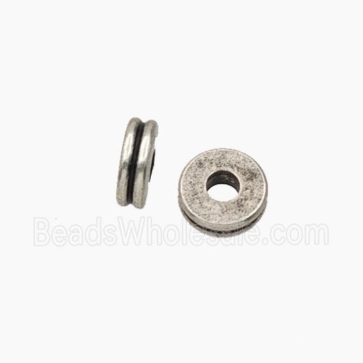 Copper Heishi Spacer Beads Antique Silver