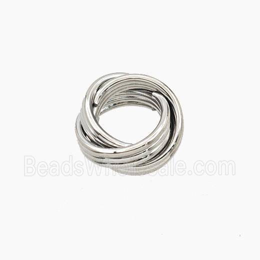 Copper Rings Beads Large Hole Platinum Plated