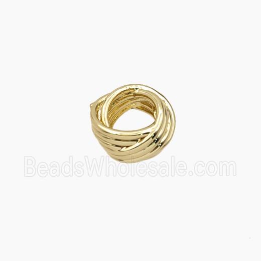 Copper Rings Beads Large Hole Gold Plated