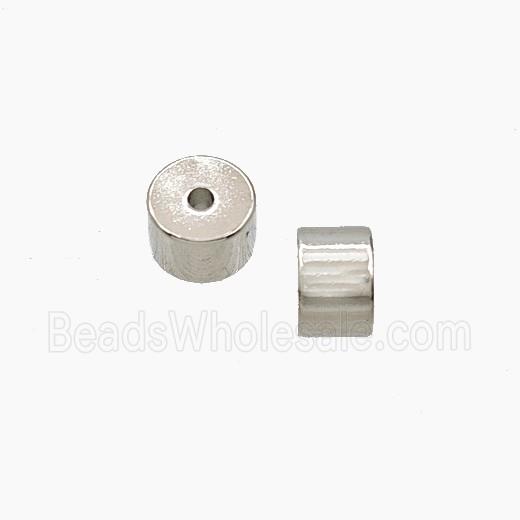 Copper Column Beads Platinum Plated