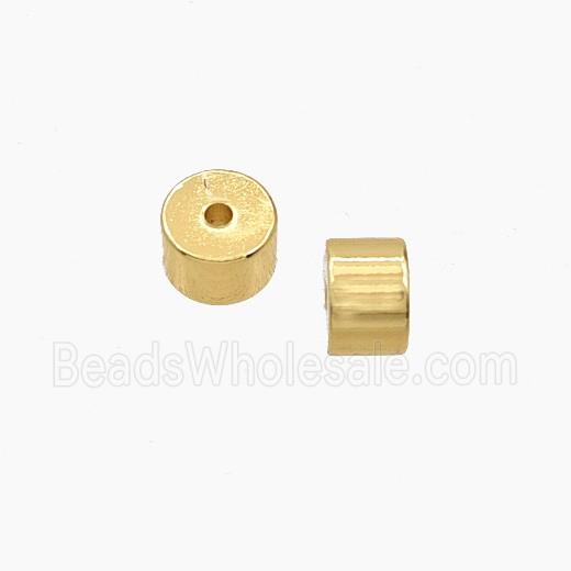 Copper Column Beads Gold Plated