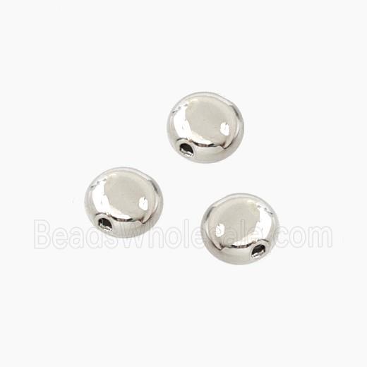 Copper Button Beads Platinum Plated