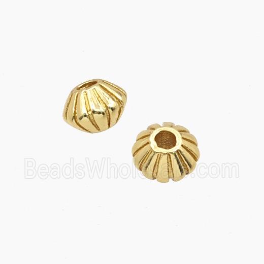 Copper Bicone Beads Gold Plated