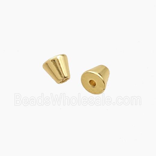 Copper Funnel Beads Gold Plated