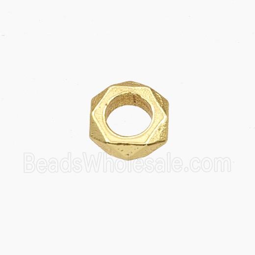 Copper Rings Beads Gold Plated