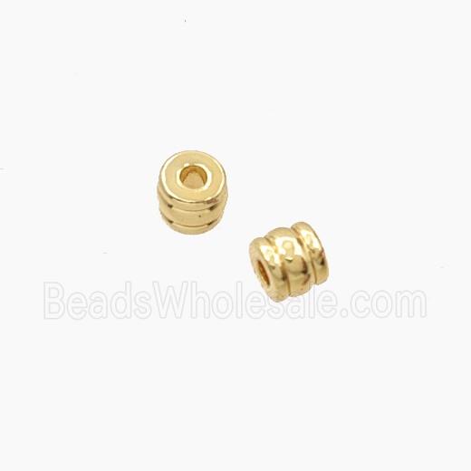 Copper Tube Beads Gold Plated