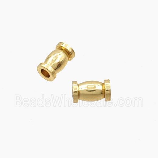 Copper Tube Beads Gold Plated