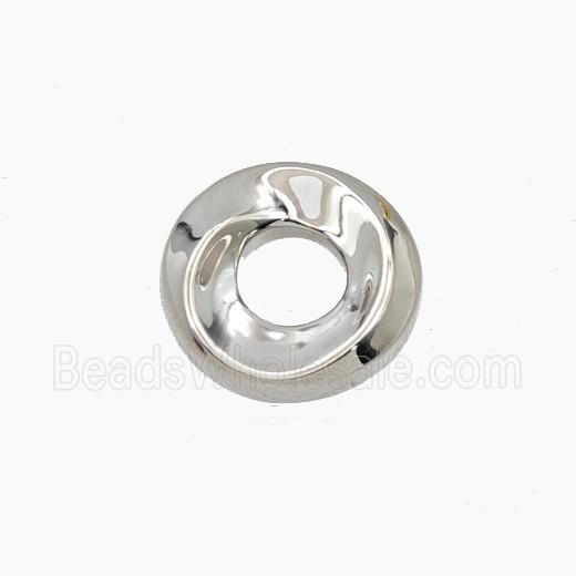 Copper Circle Beads Platinum Plated
