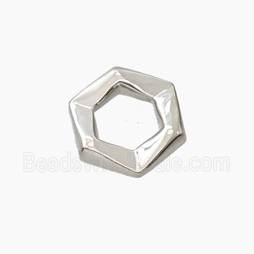 Copper Hexagon Connector Platinum Plated