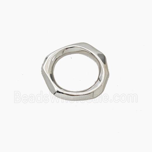 Copper Circle Connector Platinum Plated