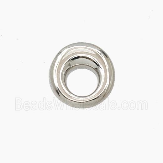 Copper Circle Beads Platinum Plated