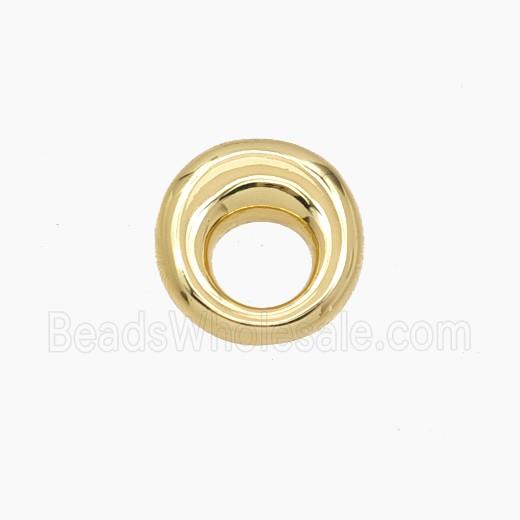 Copper Circle Beads Gold Plated