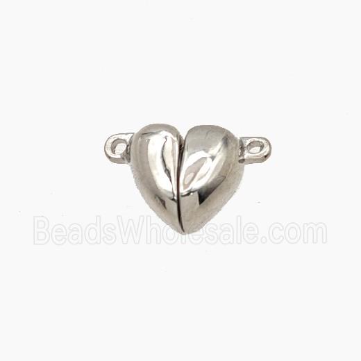 Copper Heart Magnetic Clasp Platinum Plated