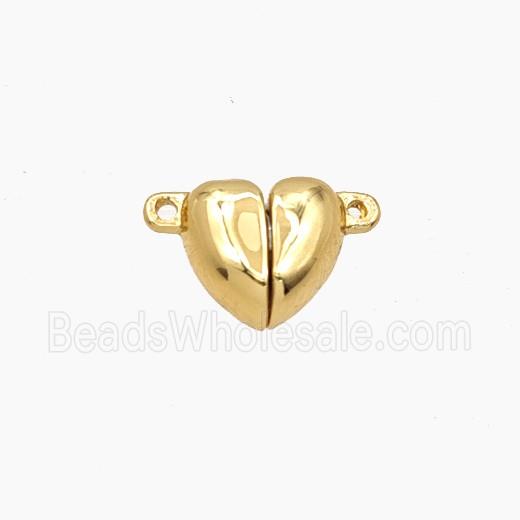Copper Heart Magnetic Clasp Gold Plated