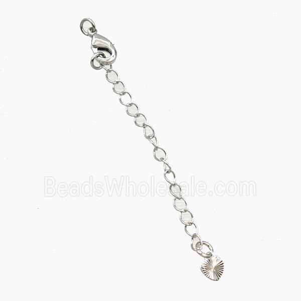 Copper Necklace Extender Platinum Plated