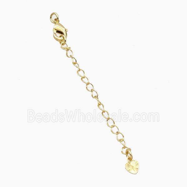 Copper Necklace Extender Gold Plated