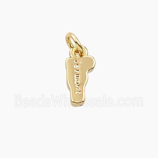 Copper Maps Of Vermont Pendant Gold Plated
