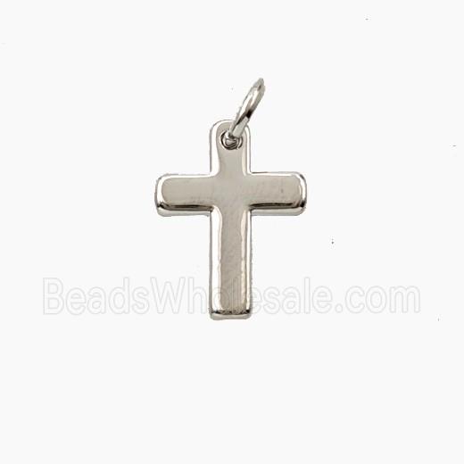 Copper Cross Pendant Platinum Plated