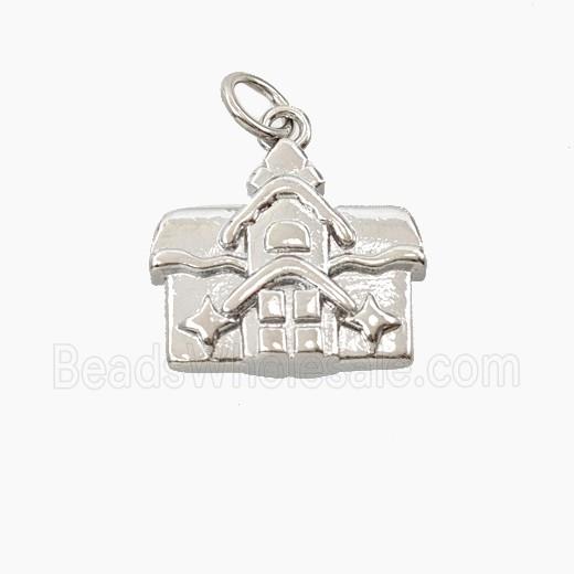 Copper House Pendant Platinum Plated