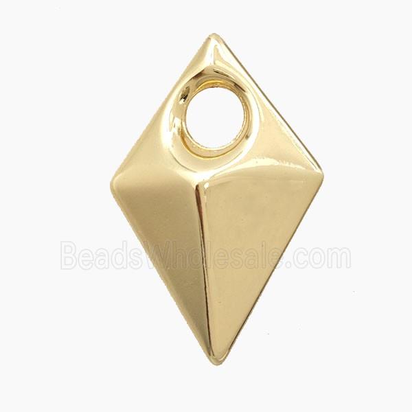 Copper Diamond Pendant Gold Plated