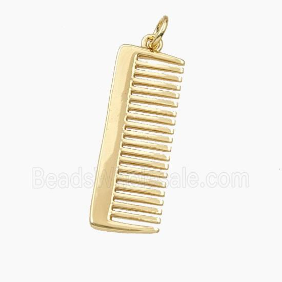Copper Comb Pendant Gold Plated