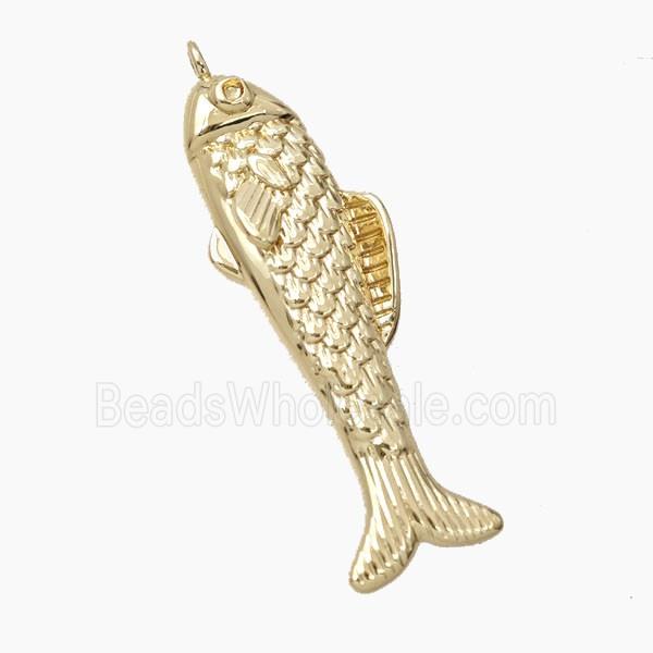 Copper Fish Pendant Gold Plated
