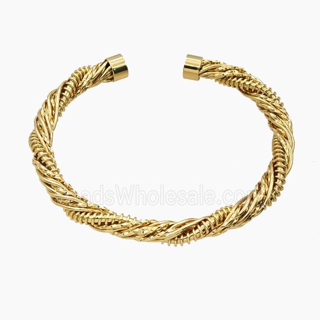 Copper Open Cuff Bangles Gold Plated