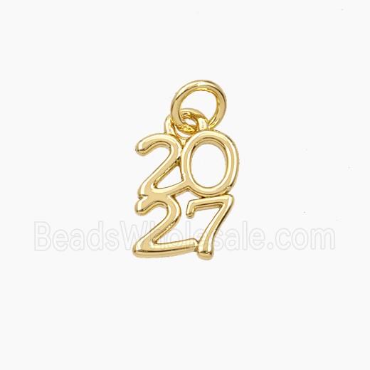 Copper Number 2027 Gold Plated