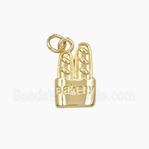 Bakery Charms Copper Pendant Gold Plated