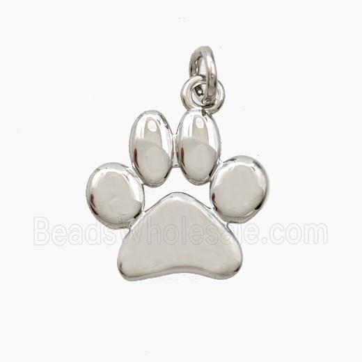 Copper Paws Pendant Platinum Plated