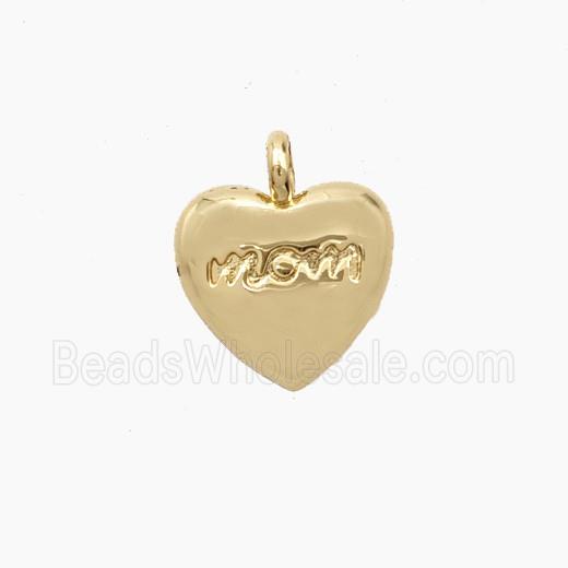 Copper Heart Pendant MOM Gold Plated