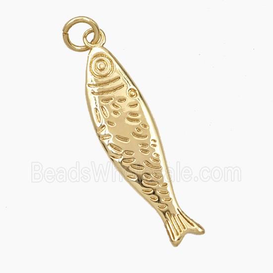 Copper Fish Pendant Gold Plated