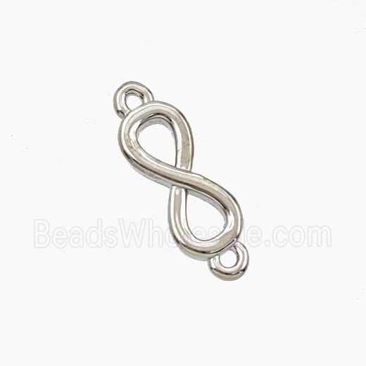 Copper Infinity Connector Platinum Plated