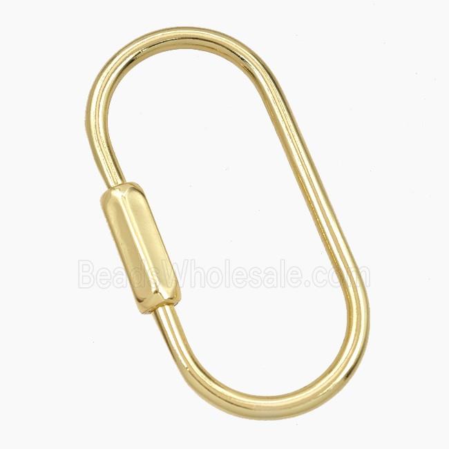 Copper Carabiner Clasp Gold Plated