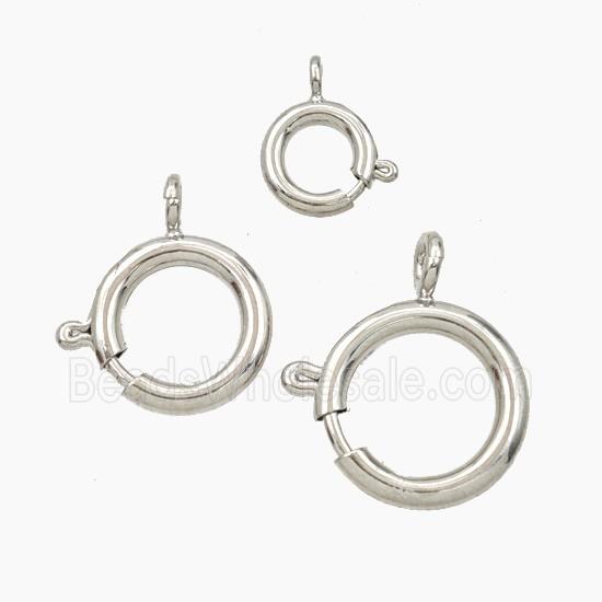 Copper Spring Clasp Platinum Plated