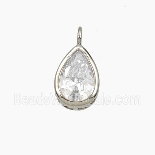 Cubic Zirconia Teardrop Pendant