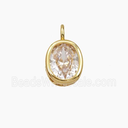 Cubic Zirconia Oval Pendant