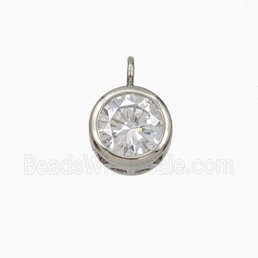 Cubic Zirconia Circle Pendant
