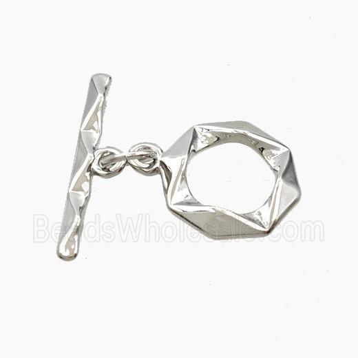 Copper Toggle Clasp Platinum Plated