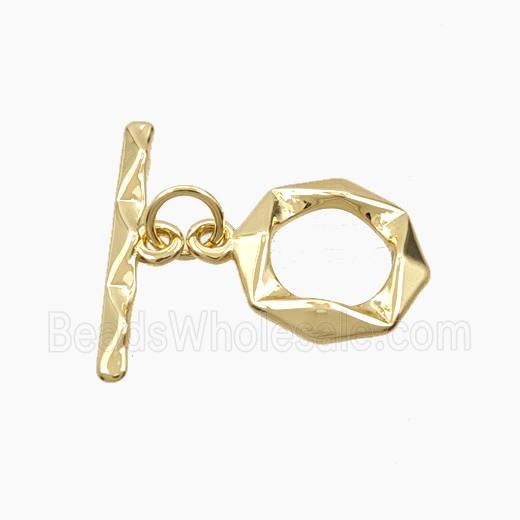 Copper Toggle Clasp Gold Plated