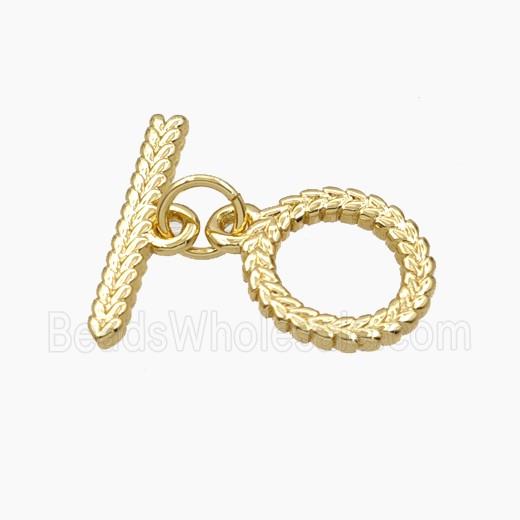 Copper Toggle Clasp Gold Plated