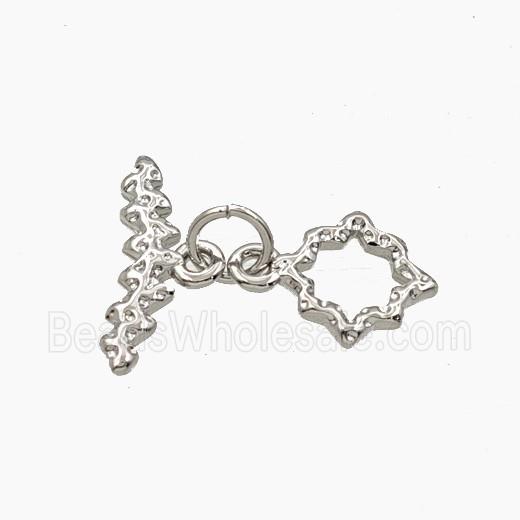 Copper Toggle Clasp Platinum Plated